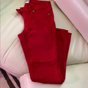 Red jeggings